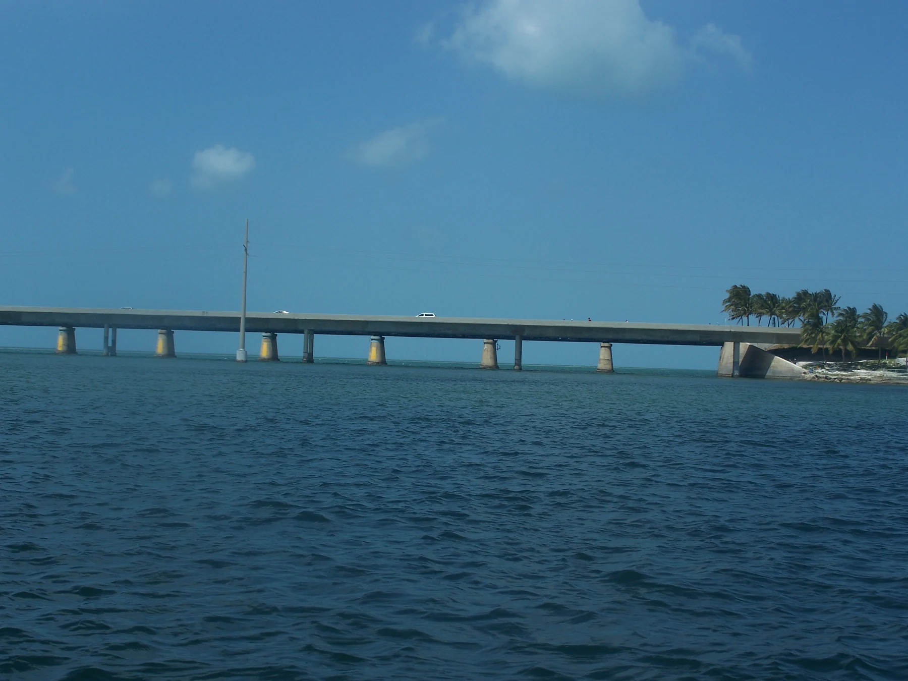 The modern Seven Mile Bridge viewed from Pigeon Key in 2011
