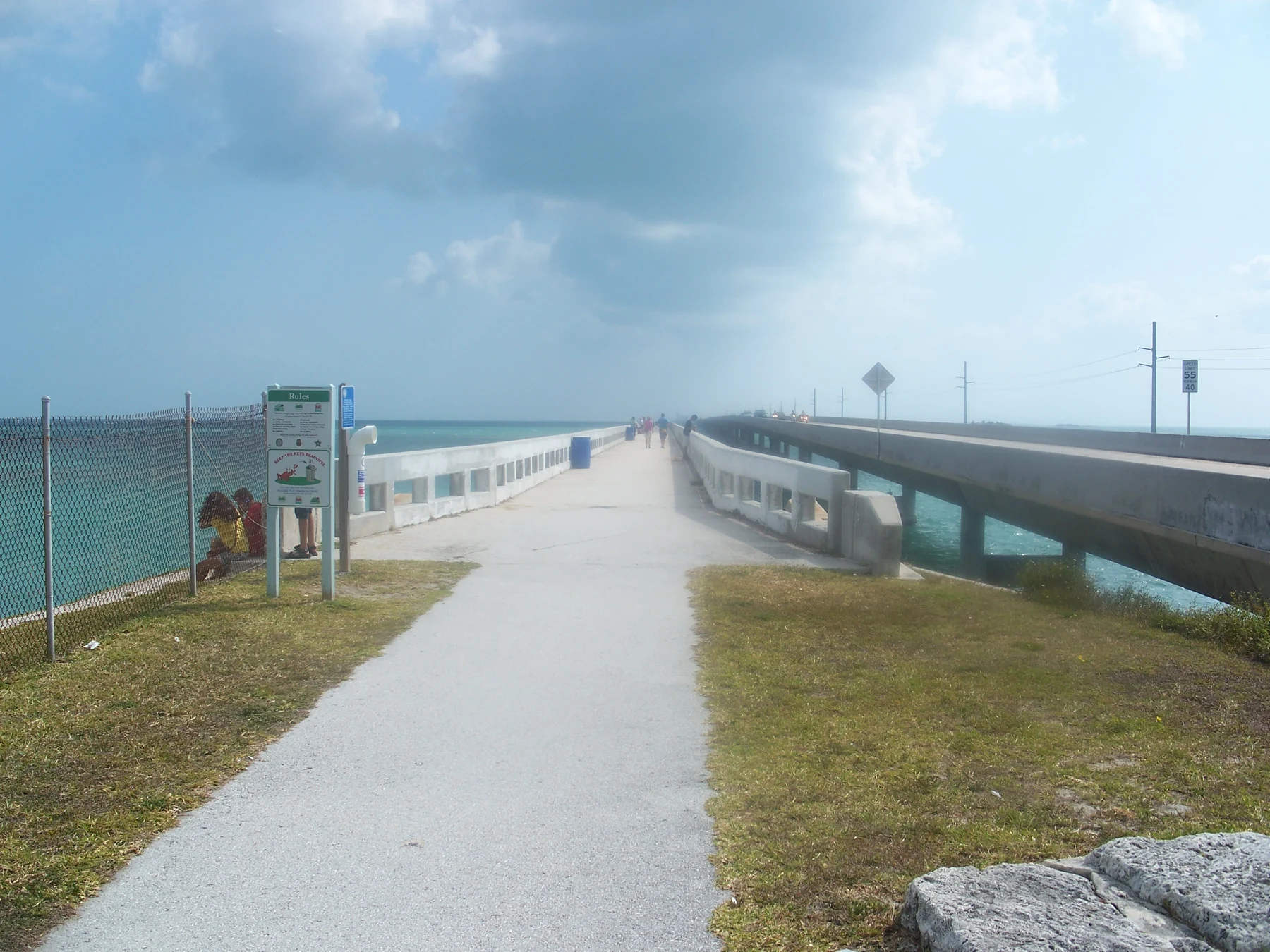 Southern historic bridge approach at Little Duck Key, photographed in 2011